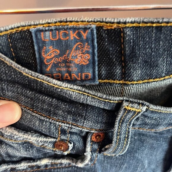 Lucky Brand Jeans Made in America USA Sundown Low Rise Size 0 /25 Short Inseam - Picture 8 of 15